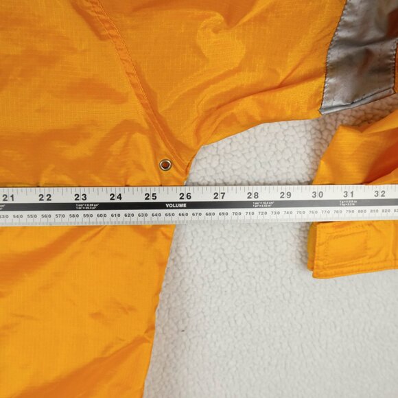Vintage Anorak Mens Medium Orange Reflective Half Zip Rain Lightweight 90s - Picture 7 of 8
